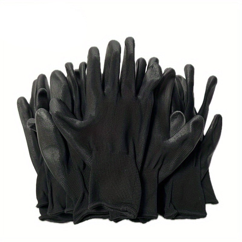 10 Pairs PU Coated Safety Work Gloves